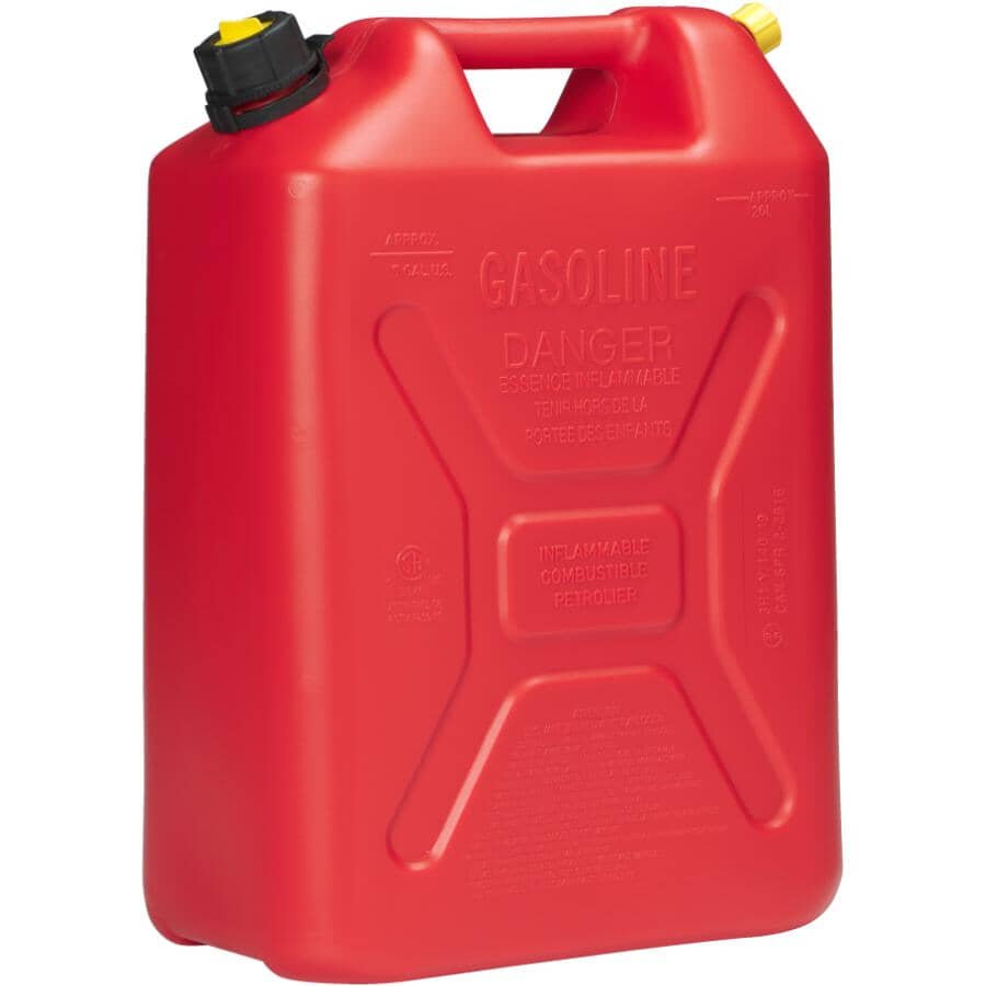 20L Red Plastic Jerry Gas Can