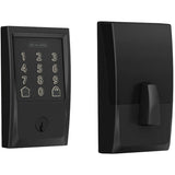 Matte Black Electronic Encode WiFi Deadbolt, with Century Trim