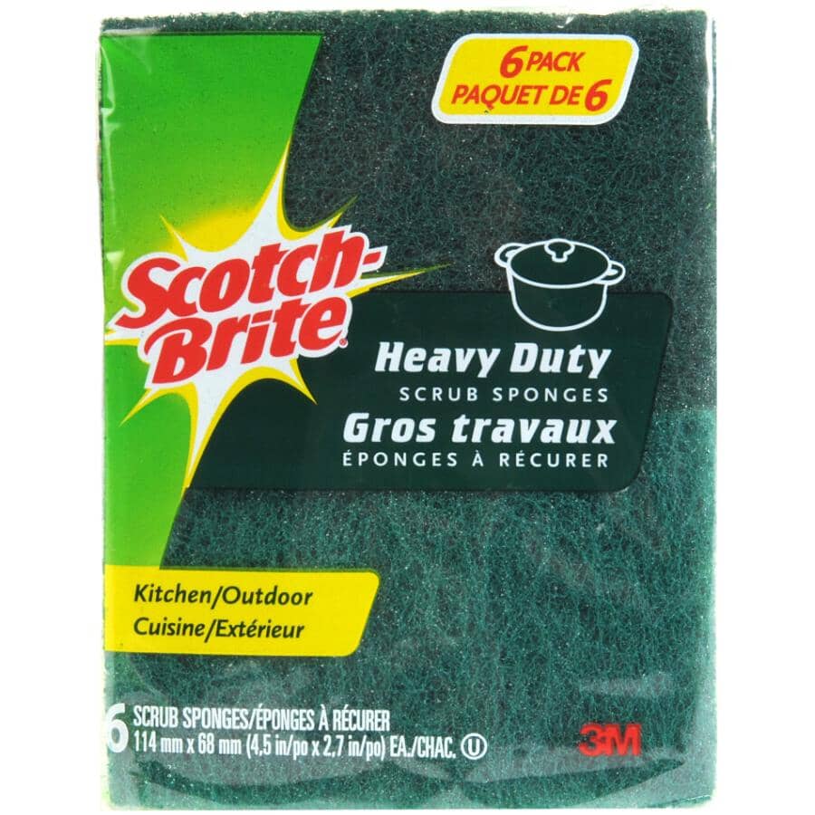 6 Pack Heavy Duty Scrub Sponge