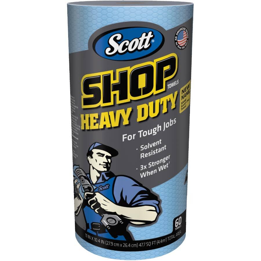 60 Sheets/Roll 10.4" x 11" Heavy Duty Shop Towels