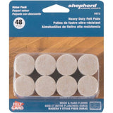 1" Round Heavy Duty Felt Pads - 48 Value Pack