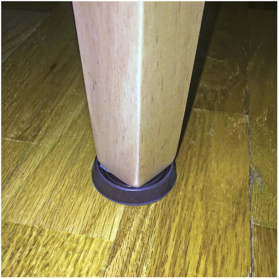 2 Pack 3" Brown Round Rubber Caster Cup