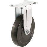 5" 260lb Rubber Rigid Plate Caster