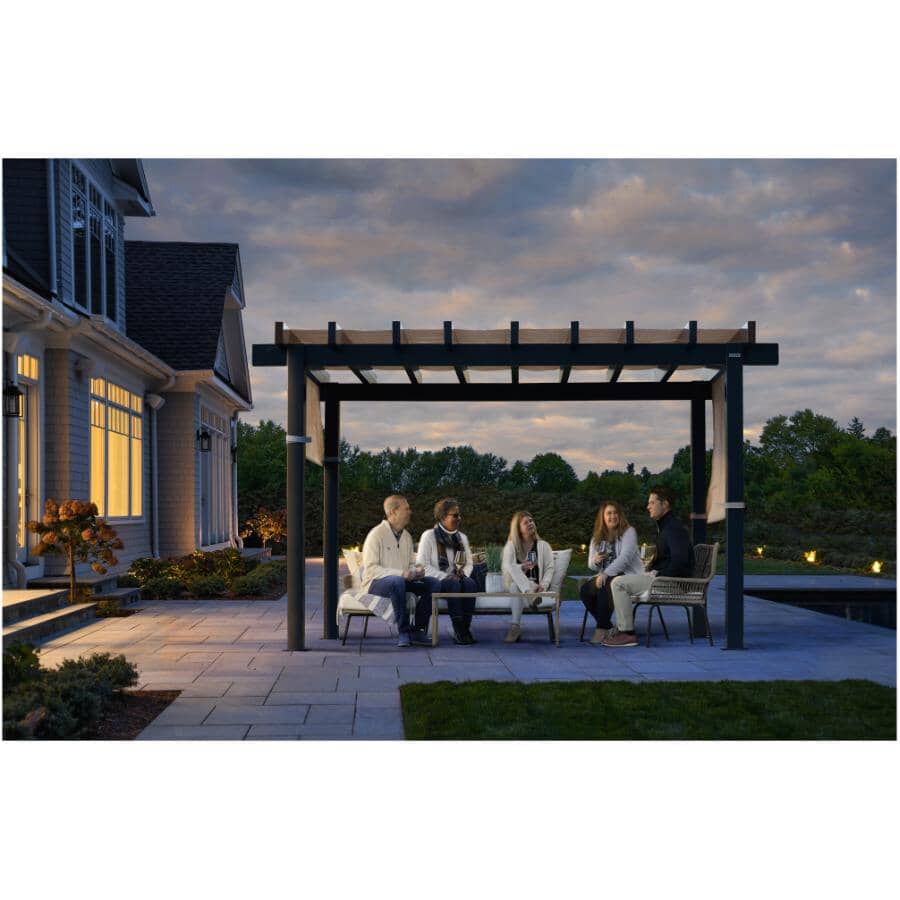 10' x 13' Yamba Aluminum Pergola - Black