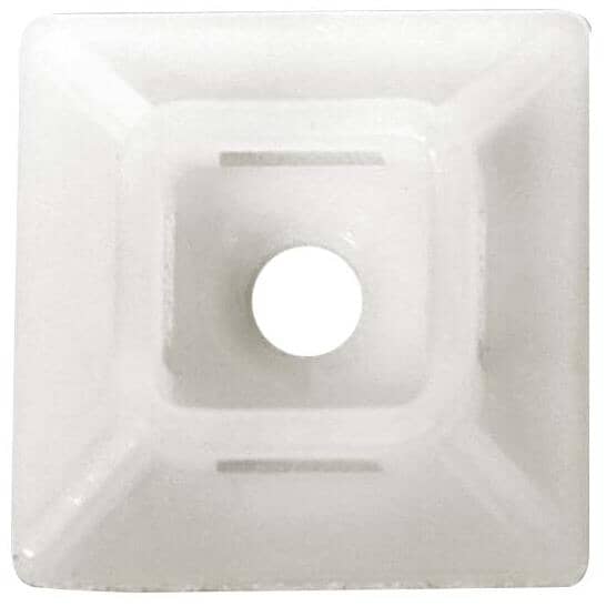 1" x 1" Cable Tie Mounts - Natural, 6 Pack