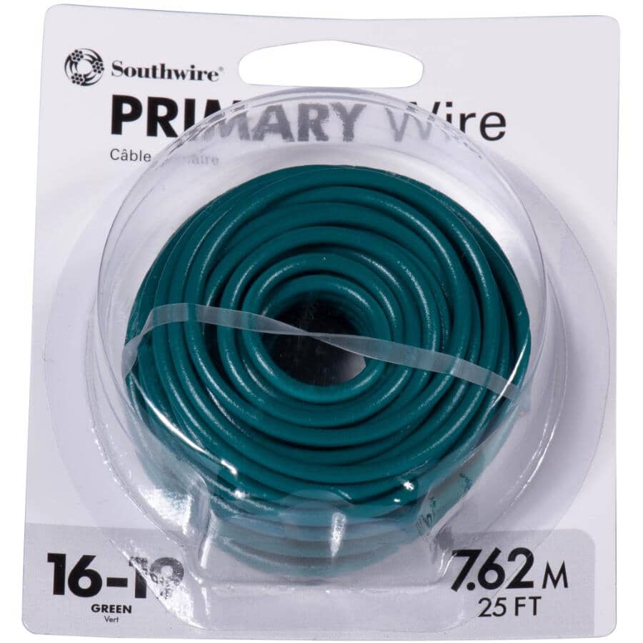 7.6M 16G Primary Wire - Green