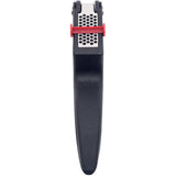 Garlic Press with Scraper & Removable Metal Grill, Black