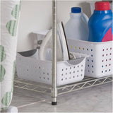 11" x 8" x 4" White Plastic Storage Basket