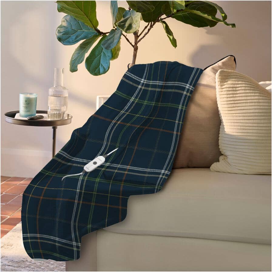 Heated Electric Throw - Belfast Plaid