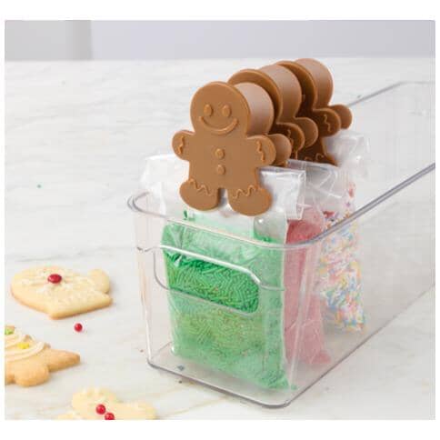 Magnetic Bag Clips - Gingerbread, 3 Pack
