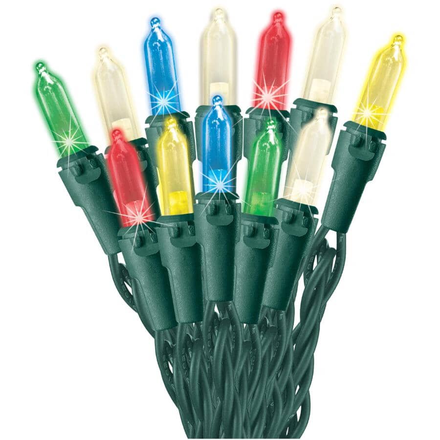 100 LED Colour Pop Mini Light Set - with Green Wire