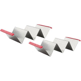 Stainless Steel Taco Holder with Red Handles - 2 Pack
