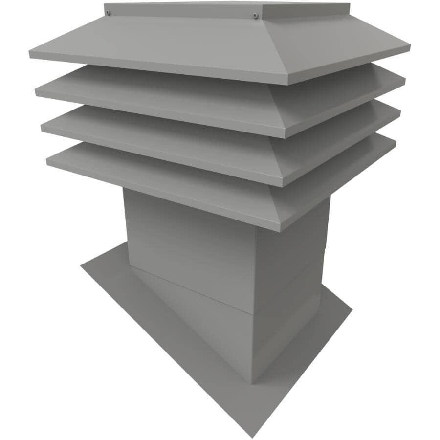 12" x 12" Maximum Grey Slanted Roof Vent