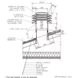 12" x 12" Maximum Grey Slanted Roof Vent