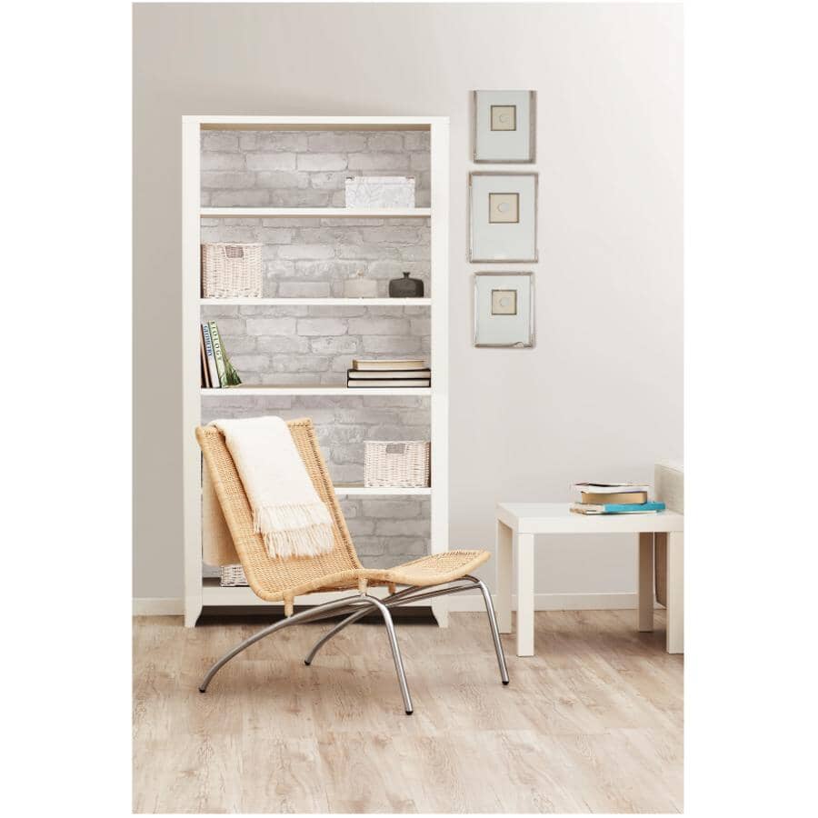 Brick Peel and Stick Wallpaper - Grey & White, 20.5" x 18'