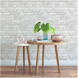Brick Peel and Stick Wallpaper - Grey & White, 20.5" x 18'
