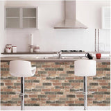 Newport Peel & Stick Wallpaper - Reclaimed Brick, 20.5" x 18'