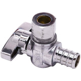 1/2" PEX x 3/8" Compression Quarter-Turn Angle Stop Valve