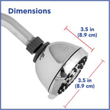 PowerPulse 6 Setting Wall Mount Showerhead - Chrome