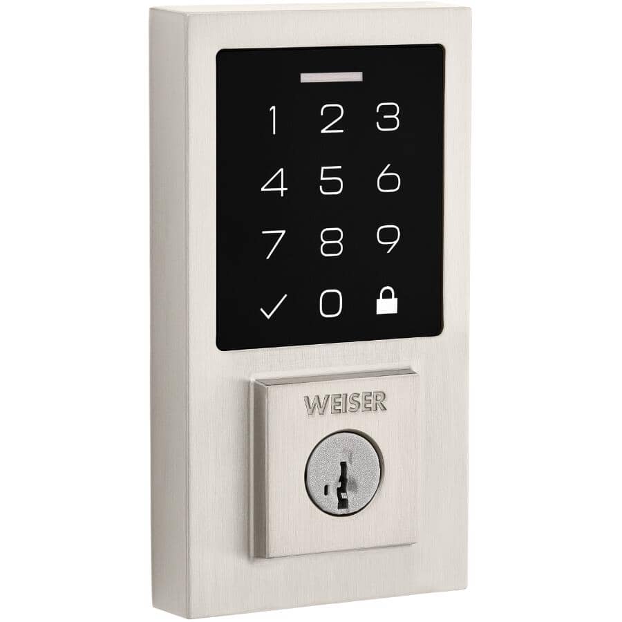 Contemporary SmartCode Electronic Touchpad Deadbolt - Satin Nickel