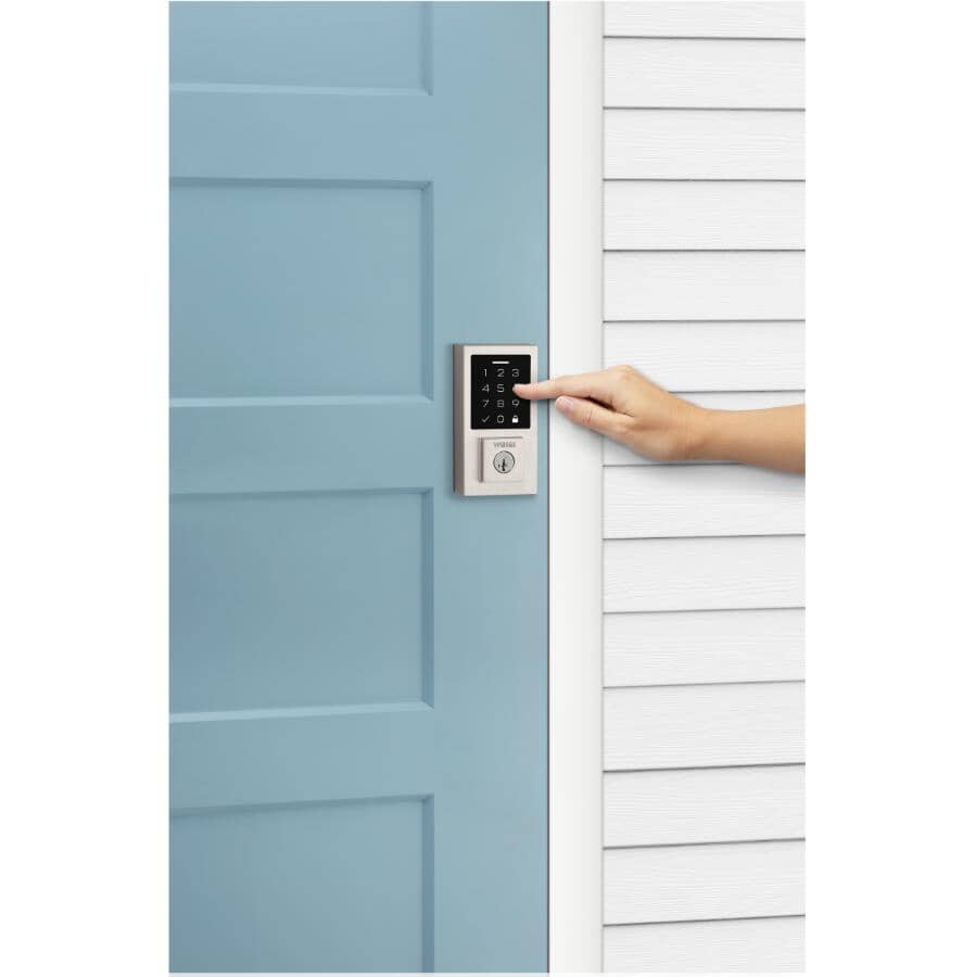 Contemporary SmartCode Electronic Touchpad Deadbolt - Satin Nickel