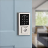 Contemporary SmartCode Electronic Touchpad Deadbolt - Satin Nickel