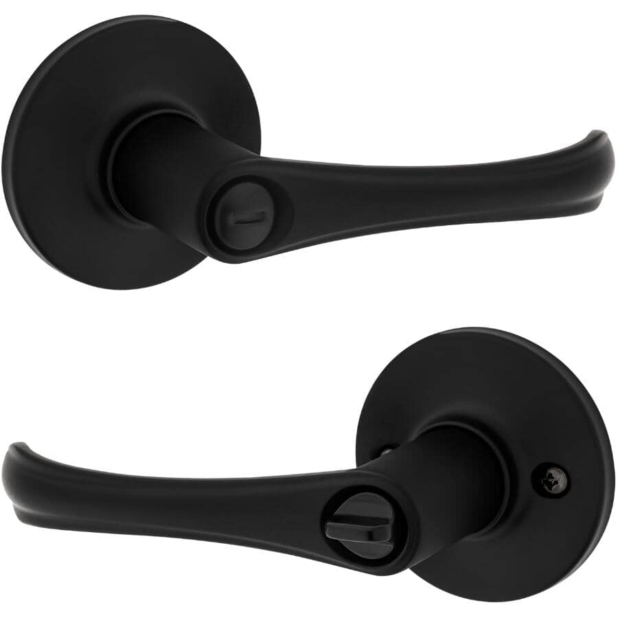 Grapevine Safelock Privacy Door Leverset - Matte Black