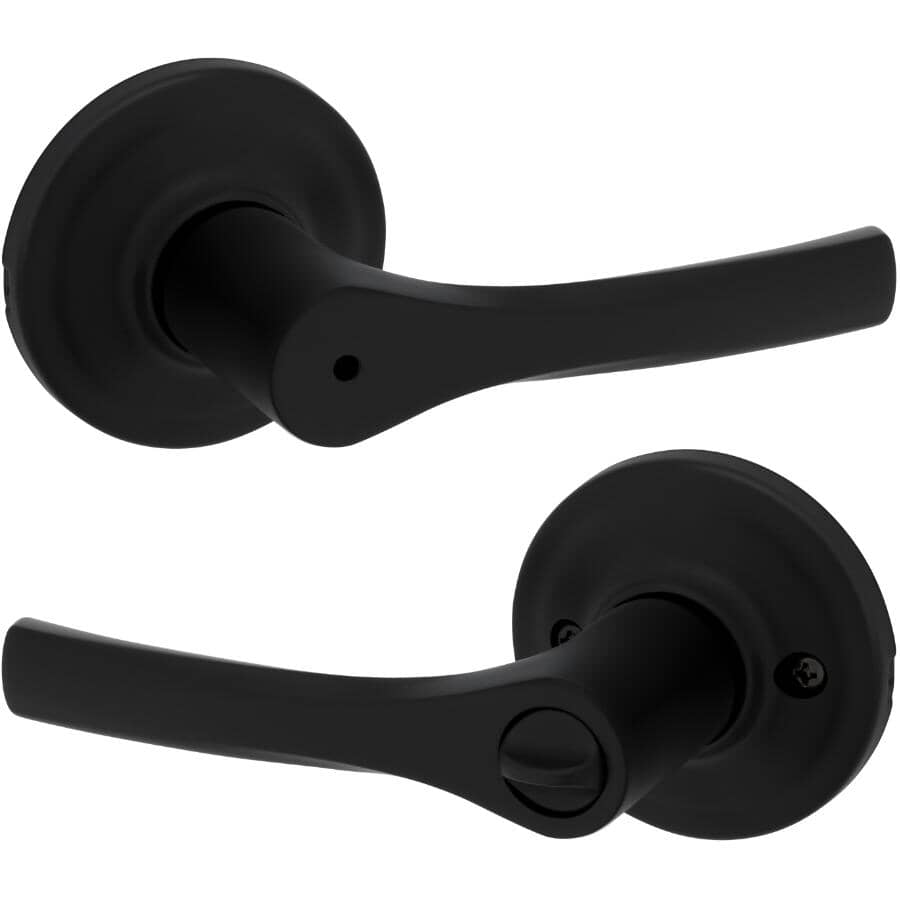 Henley Privacy Door Lever - Matte Black