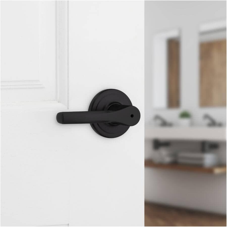 Henley Privacy Door Lever - Matte Black