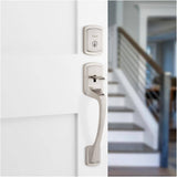 Prague Smart Key Entrance Gripset - Satin Nickel
