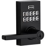 Smartcode Electronic Entrance Leverset - Matte Black, Keyless Entry + Keypad and SmartKey Technology