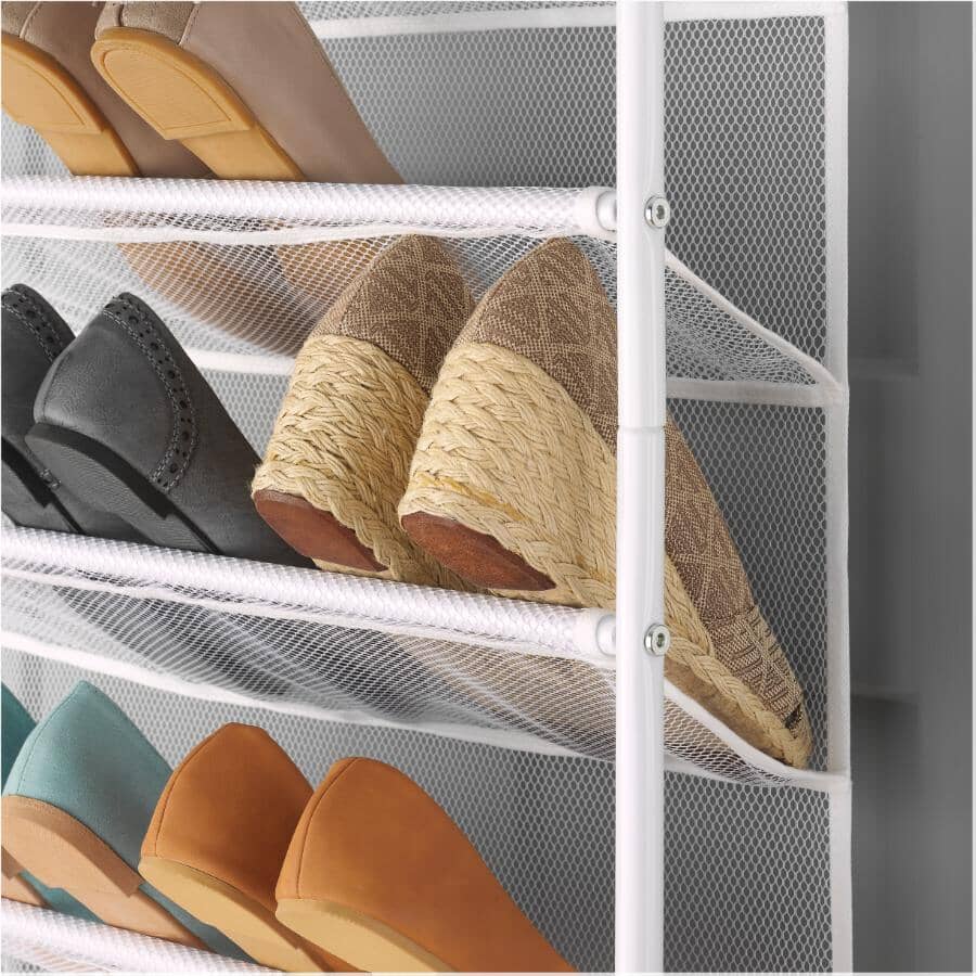 36 Pocket Over-the-Door Hanging Storage Shoe Rack - White