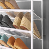 36 Pocket Over-the-Door Hanging Storage Shoe Rack - White