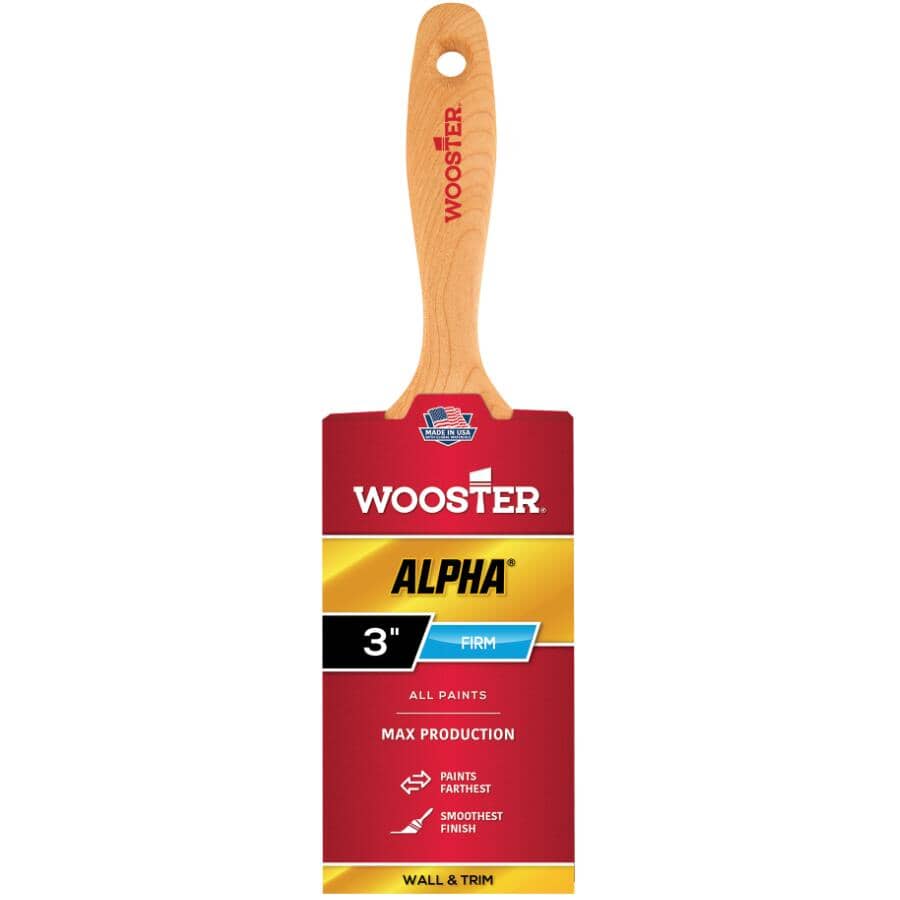 Alpha Polyester / Nylon Flat Paint Brush - 3" / 75 mm