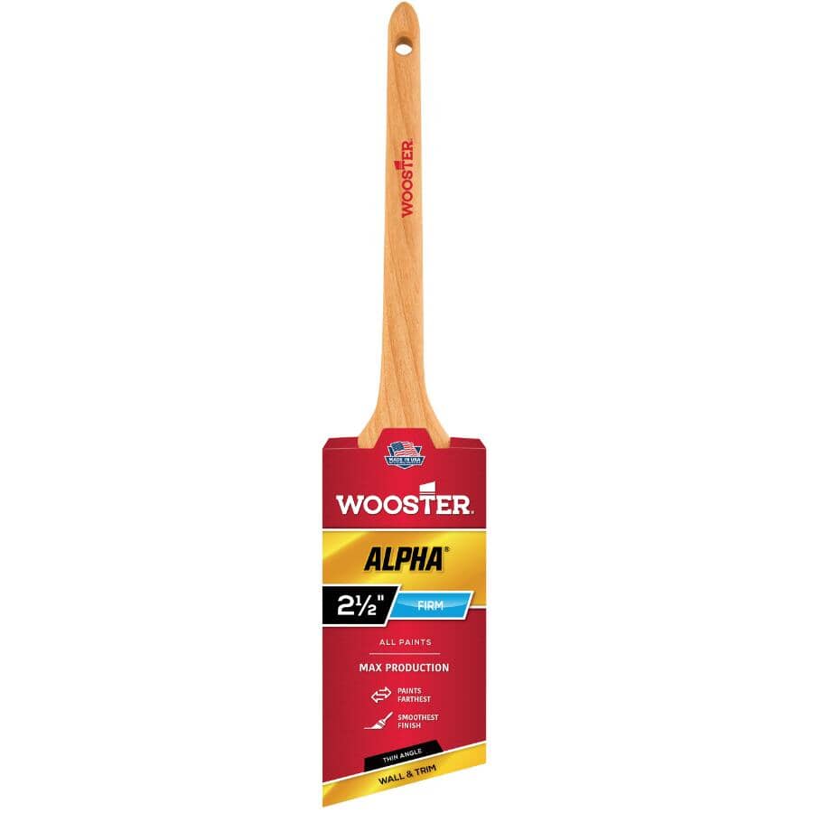 Alpha Polyester / Nylon Thin Angular Paint Brush - 2.5" / 63 mm