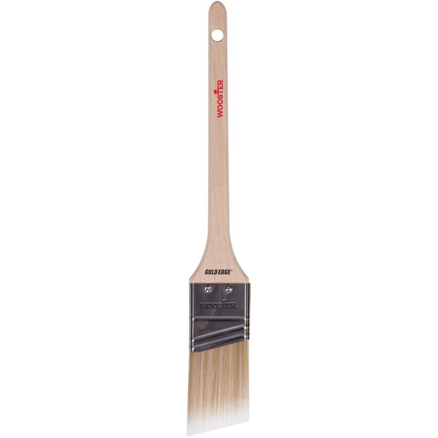 Gold Edge Polyester Thin Angular Paint Brush - 1.5" / 38 mm
