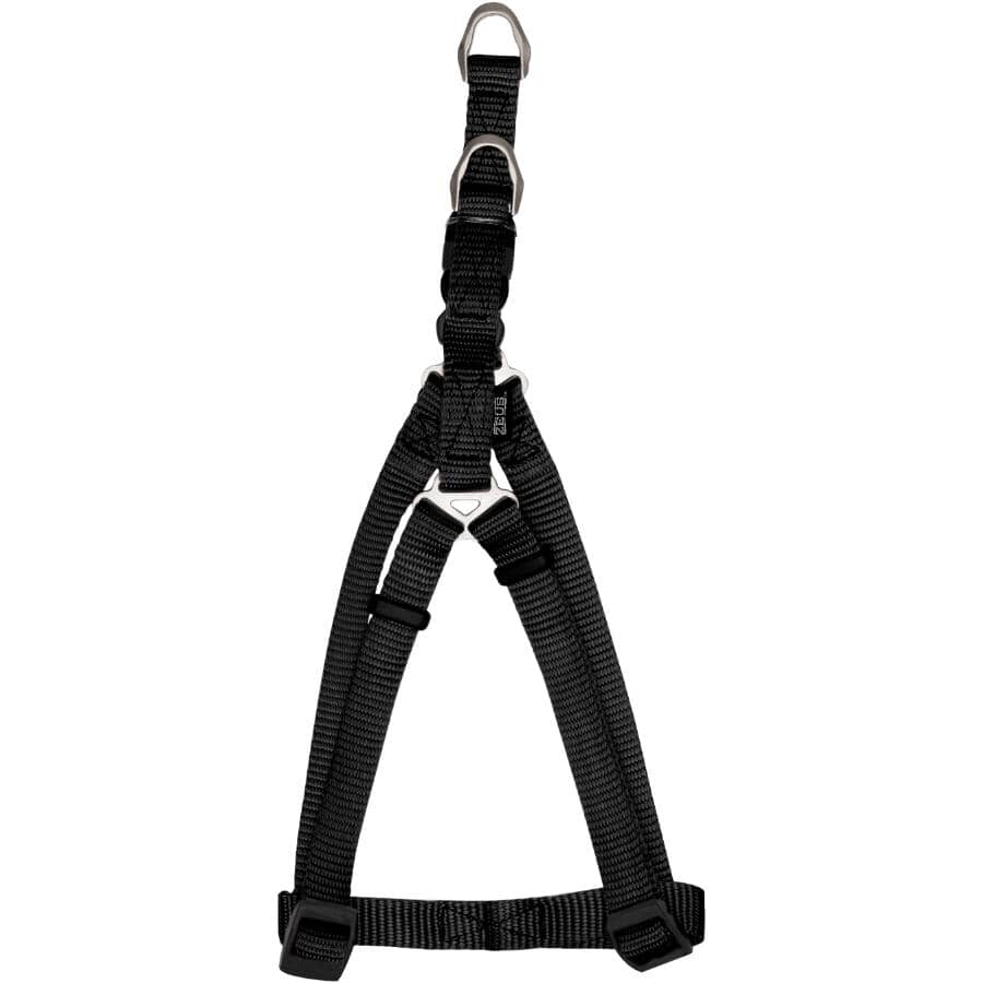 Adjustable Nylon Dog Harness - Medium, Charcoal